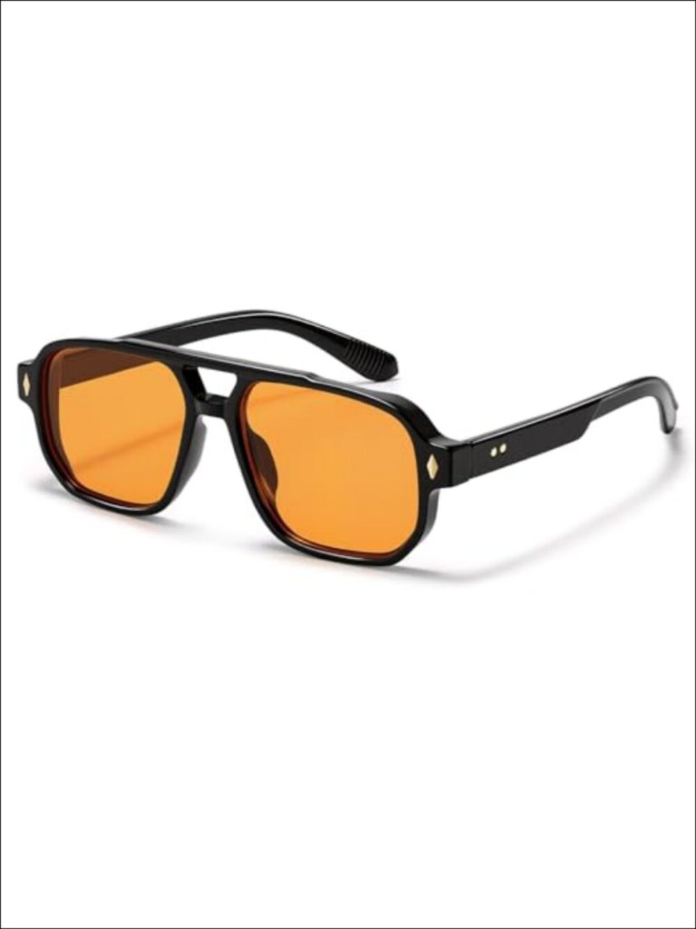Retro Square Aviator Sunglasses UV400 Protection Full-Frame Daily Wear